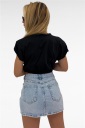 maglia crop spallino imbottito cropped